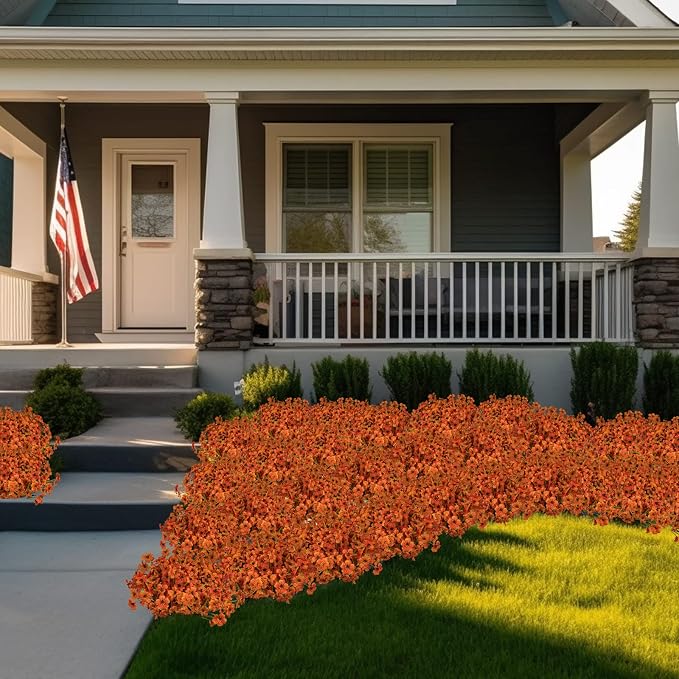 24 Pcs Artificial Flowers for Outdoor, Plastic Fake Flowers Decor, Artificial - Image 6