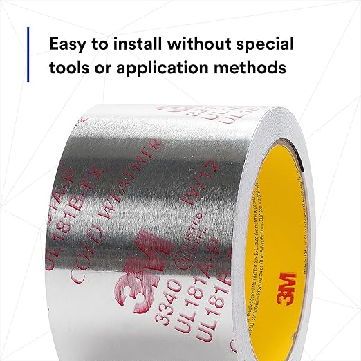 3M Aluminum Foil Tape 3340, 2.5" x 50 yd, 4.0 mil, 1 Roll | HVAC, Sealing and - Image 5
