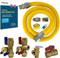 1" OD x 48" x 3/4"MIP x 3/4"FIP Flexible Gas Connector Kit, by PROCURU