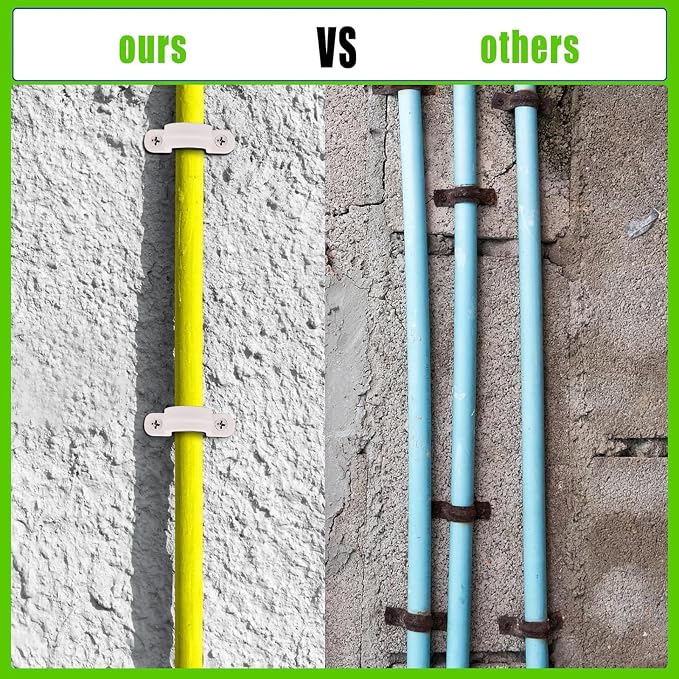 3/4 Inch PVC Pipe Strap, 2-Holes Conduit Pipe Clamps Plastic Pipe Supports - Image 5