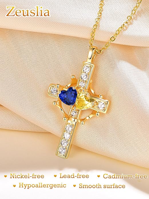 Valentine's Day Gifts for Wife 925 Sterling Silver Double Birthstone Pendant Necklaces I Love You for Always and Forever Necklace Anniversary Birthday Gifts for Wife Girlfriend Mom Her