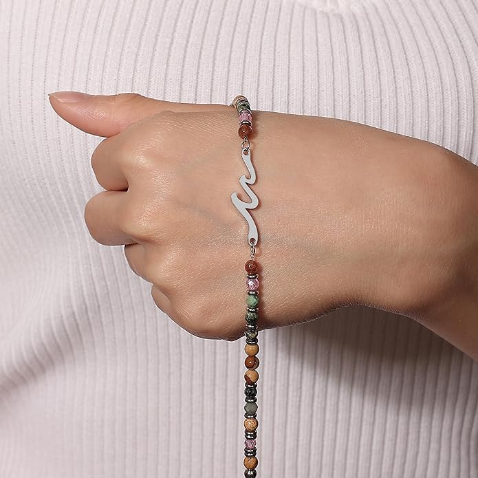 TONY & SANDY Friend Gifts for Women, Unique Valentine's Day Gifts for Her, Sister Gifts from Sister, Wave Bracelet, Christmas Birthday Gifts for Women, Bestie Friendship Bracelets