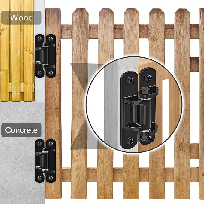 Insaga 6.7'' Heavy Duty Gate Hinges 1100LB Capacity 4PCS of 6mm Steel Hinges - Image 5