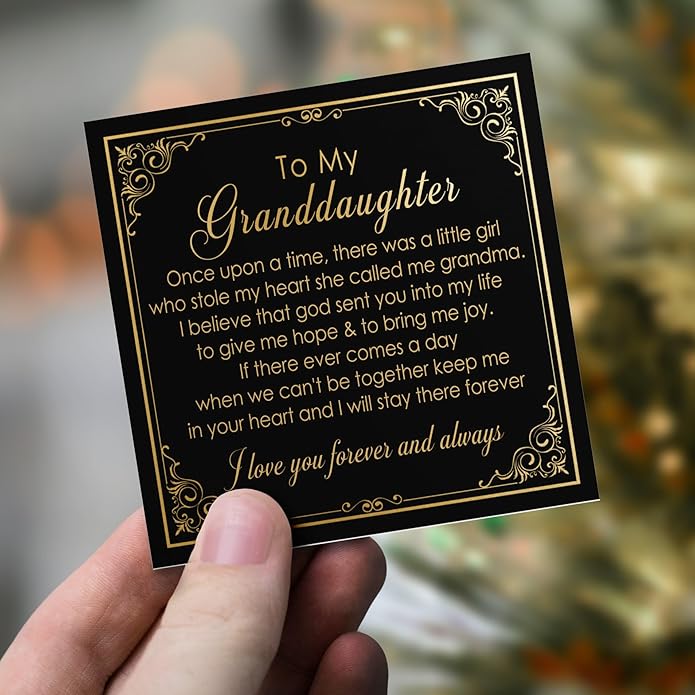 To My Granddaughter - Infinity Heart Bracelet Gift with Meaningful Card, Granddaughter Gifts from Grandma & Grandpa, Elegant Silver Jewelry for Birthday, Graduation, Christmas.