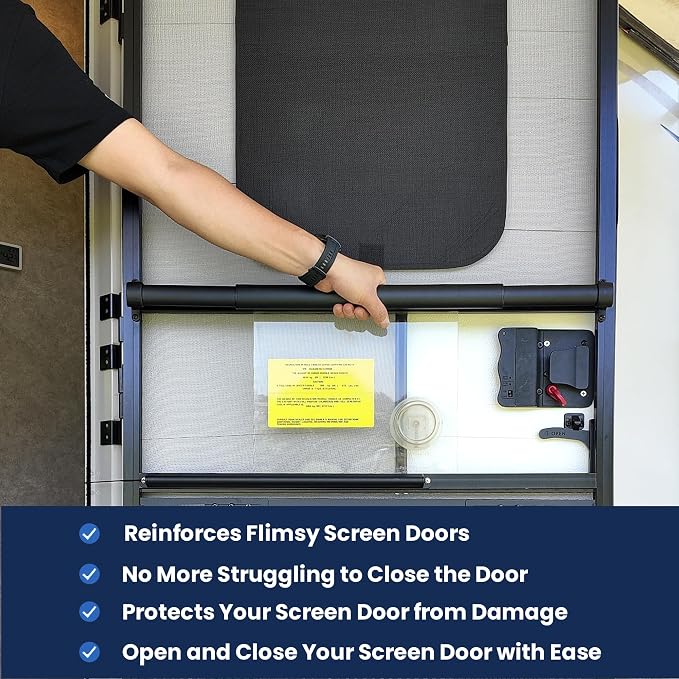 Aluminum RV Screen Door Handle Grab Bar- Camper Entry Accessories | - Image 2