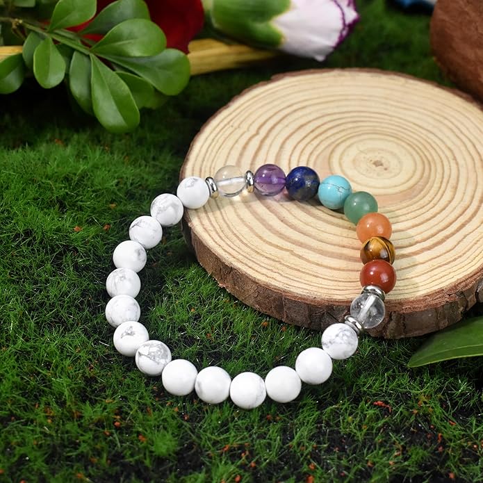 Strong Healing Crystal Bracelet 8MM Genuine Stone Bracelet Lucky Beaded Bracelet Chakra Bracelet 6.5 inch Positive Energy Inspirational Gifts for Women Mom