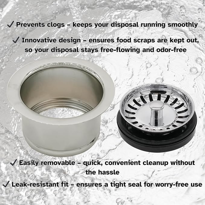 Westbrass D2082S-05 3-1/2" Extra-Deep Collar Kitchen Sink Waste Disposal Flange - Image 8