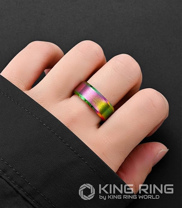 King Ring Tungsten 4/6/8/10mm Rings – Super Polished Matt Finish Tungsten Rings – Designed in USA