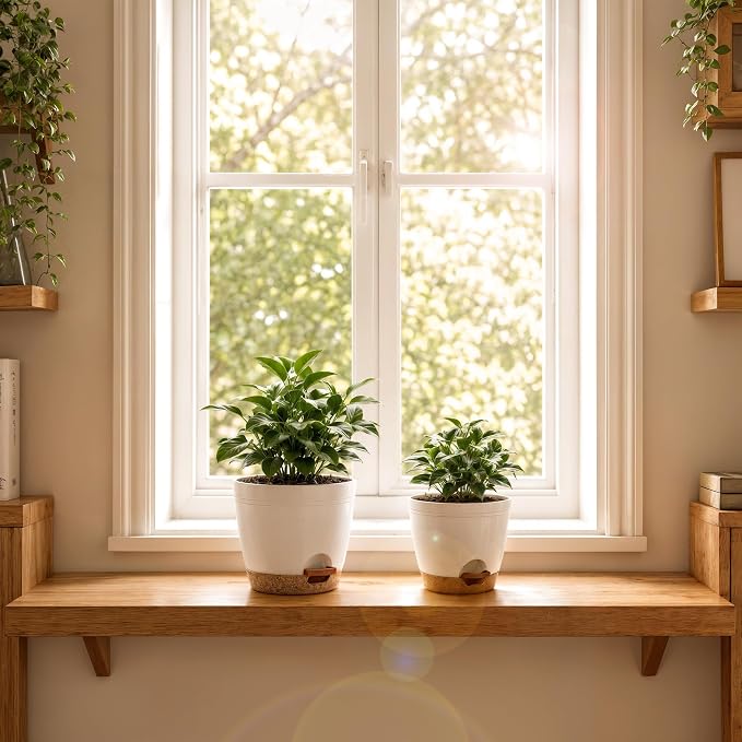 Utopia Home Self Watering Pots for Indoor Plants 6.8"/6.4"/5.9"/5.5"/4.9" - Image 2