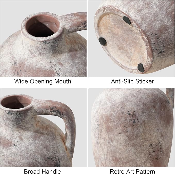 Ceramic Flower Vase with Handles - Image 3