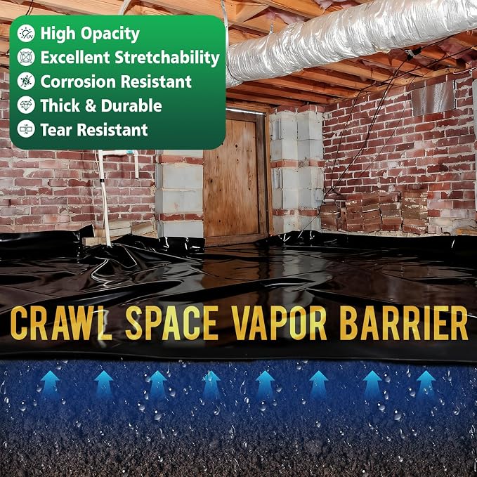 10 Mil 5 FT X 100 FT Plastic Sheeting Heavy Duty Thick LLDPE Black - Image 4