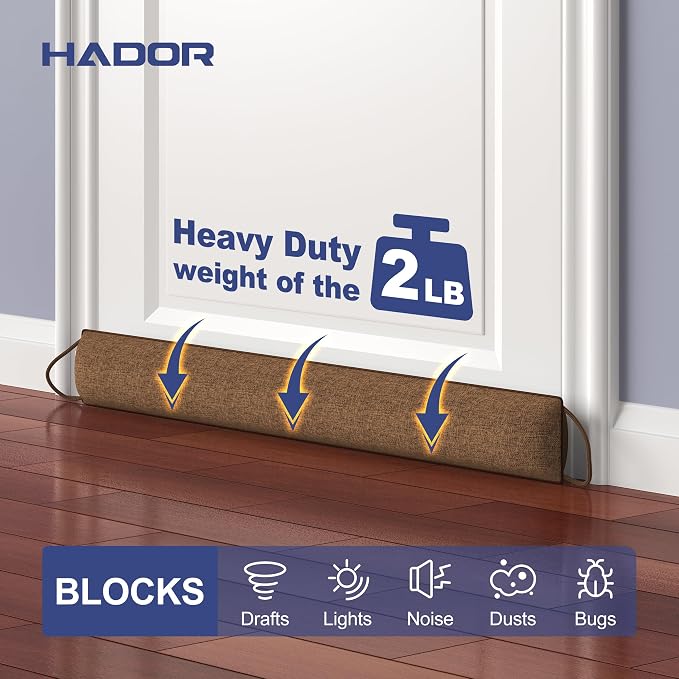 HADOR 36 in Weighted Door Draft Stopper, Doors Snake, Blocks Drafts, Cold Air - Image 2