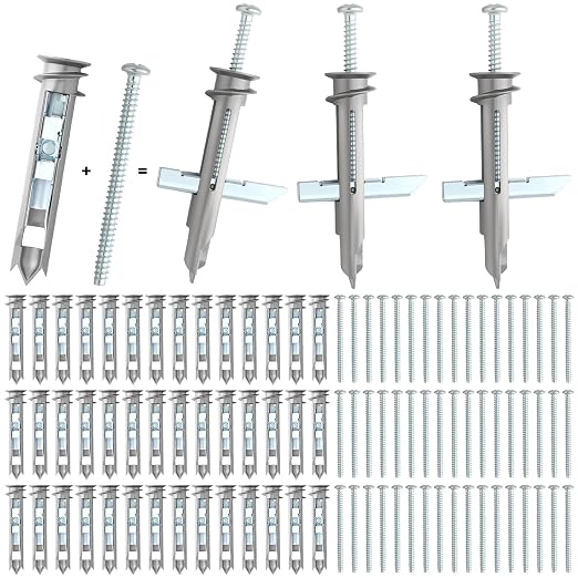 Frienda 50 Pcs Heavy Duty Drywall Anchors Self-Drilling Drywall Toggle Bolts by Frienda
