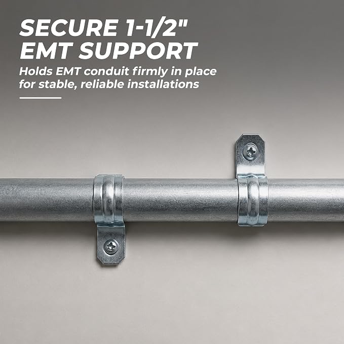 Heavy Duty Pipe Strap Zinc-Plated Steel EMT Conduit Clamps - Image 5