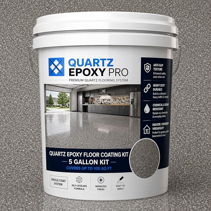 Premium Epoxy Quartz Sand Floor Coating by EverythingYouNeed