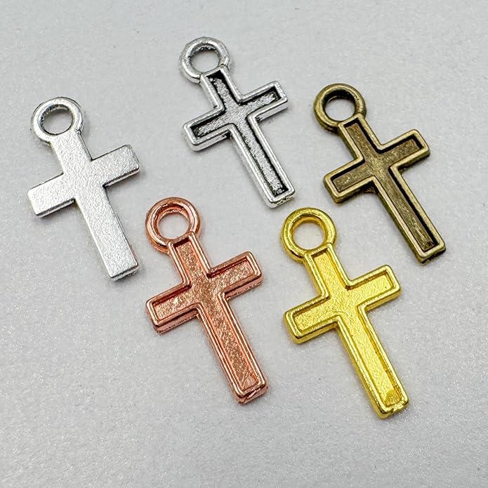Zirconia Crystal Rhinestone Cross Charms for Jewelry Making Bracelet Necklace Choke Earring Pendant Key Chain Craft Supplies DIY Accessories