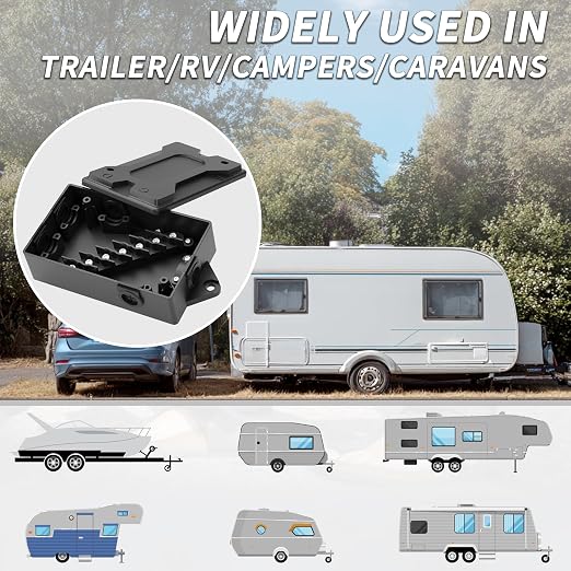 PlugSaf 7 Way Trailer Junction Box Weatherproof Trailer Wiring Junction Box | - Image 9