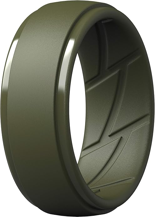 ThunderFit Men's Silicone Rings 10mm Wide 2.5mm Thick Rubber Bands, Breathable, Variety Multipack 1-10