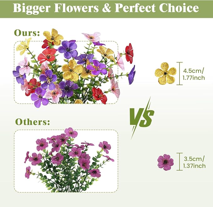 Alupssuc 20 Bundles Artificial Flowers - Image 4