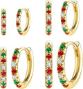 Small Gold Huggie Hoop Earrings Set for Women Men Hypoallergenic 14K Plated Stack Cartilage Earrings, Multiple Piercing Lightweight Mini Thin Cute Dainty Trendy Jewelry Set Christmas Gifts for Women