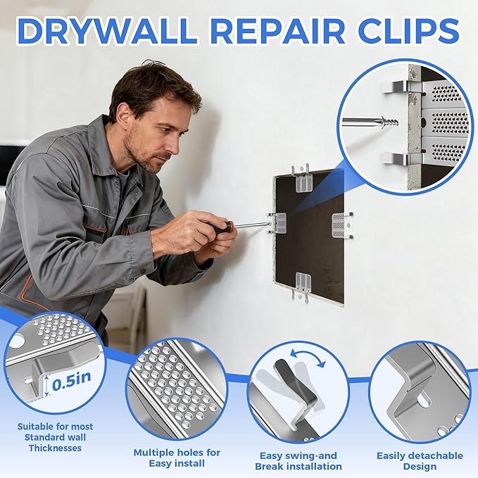 20 Pack Drywall Repair Clips, Drywall Clips Repair - Image 3