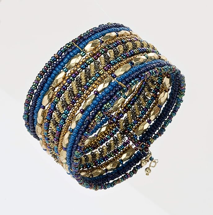 SPUNKYsoul Cuff Bracelets for Women Collection - Adjustable, Stylish Boho Inspired Beaded Bracelets, Trendy Stackable Beads, Ideal for Everyday Wear & Special Occasions