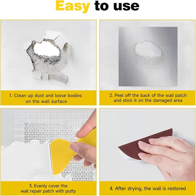 12 X 12 Inch Drywall Repair Kit, Wall Repair Patch Kits - Image 6
