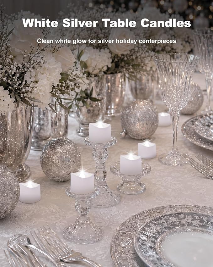 Homemory 50-Pack Flameless Tea Lights Candles Battery Operated, 200+ Hours | - Image 5