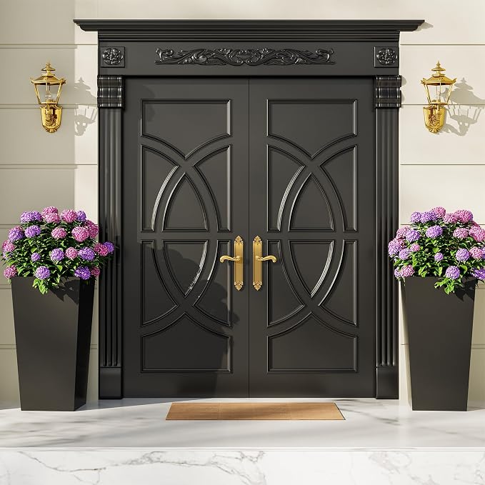 Garvee 22.5" Tall Planters Set of 2, Outdoor＆Indoor Planter Pots | High Front - Image 9