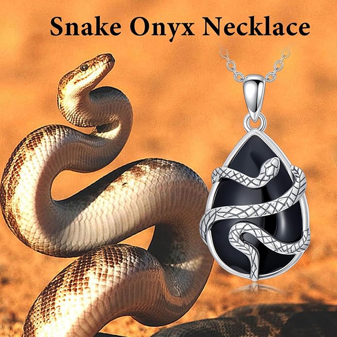 Black Onyx Necklace 925 Sterling Silver Flower Insect Pendant Teardrop Onyx Jewelry Valentines Day Birthday Gifts for Women