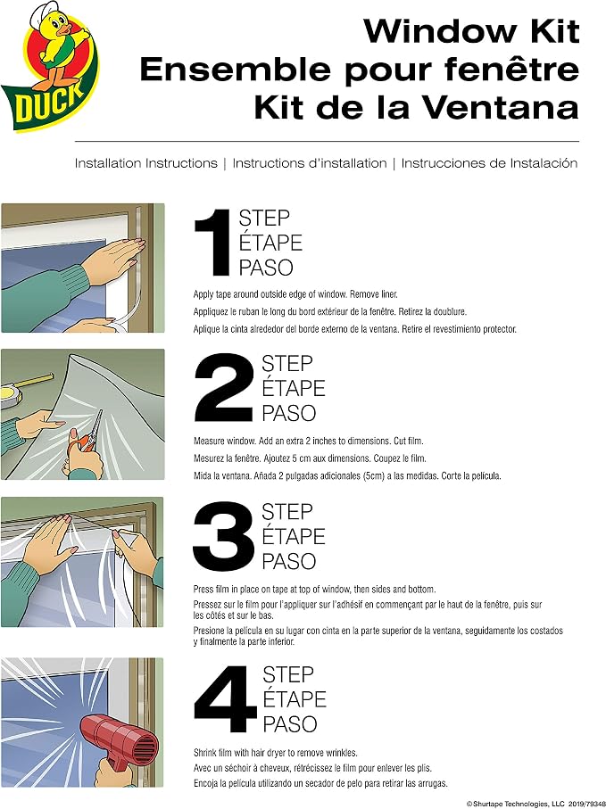 Duck Brand Indoor 5-Window Shrink Film Insulator Kit, 62-Inch x 210-Inch - Image 4