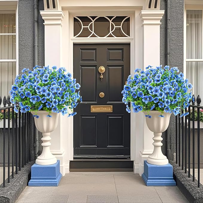 24 Pcs Artificial Flowers for Outdoors Decorations, UV resistant, faux plastic - Image 4