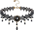 Choker Necklace for Women, Adjustable Goth Punk Black Choker Necklace, Highlights Your Collarbone Area