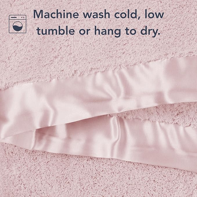 Little Giraffe Chenille Baby Blanket – 29x35” Soft Chenille with Satin Trim, Dusty Pink | Ultra-Soft, Gentle & Safe, Lightweight & Breathable for Newborns & Toddlers