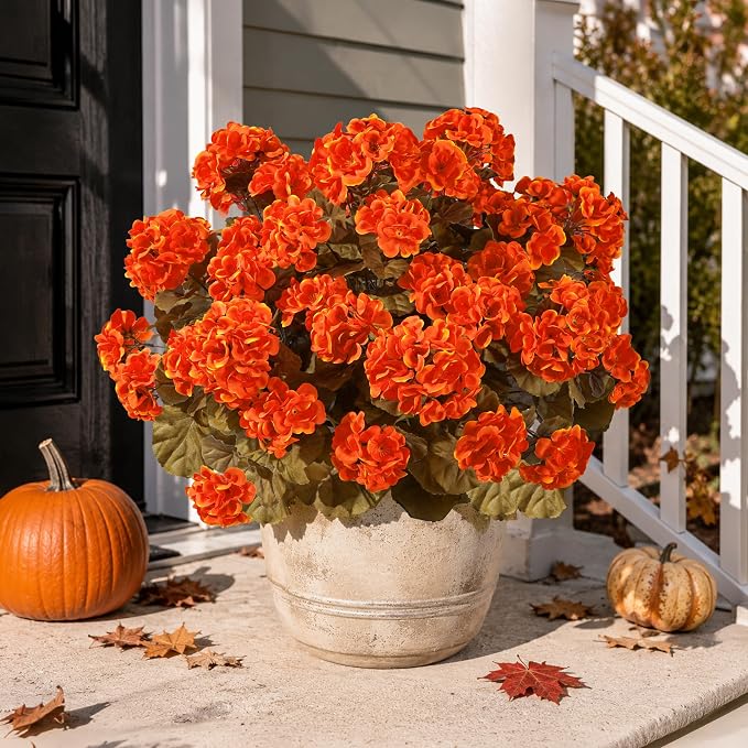 Fake Geraniums Artificial Flowers - Image 2