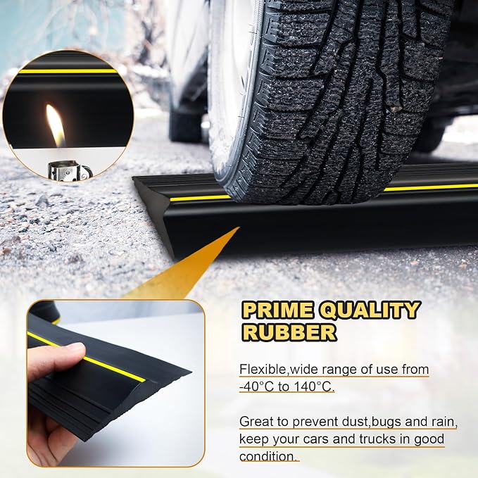 DGSL 16FT Garage Door Threshold Seal Strip, Waterproof Rubber | Universal - Image 4