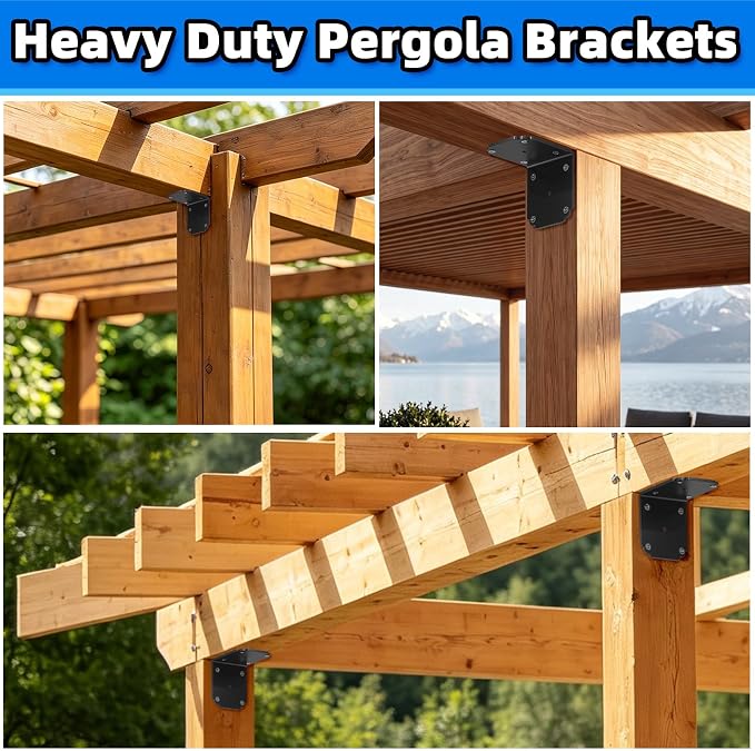 6"x6"x5.5" Heavy Duty L Bracket, 90 Degree Pergola Bracket - Image 7