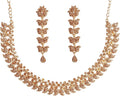 Touchstone Indian wedding jewelry set gold traditional necklaces for women statement rhinestone sets hollywood glamour style crystal stone bridal costume golden necklace