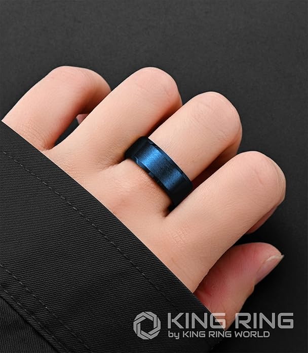 King Ring Tungsten 4/6/8/10mm Rings – Super Polished Matt Finish Tungsten Rings – Designed in USA