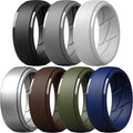 ThunderFit Men's Silicone Rings 10mm Wide 2.5mm Thick Rubber Bands, Breathable, Variety Multipack 1-10