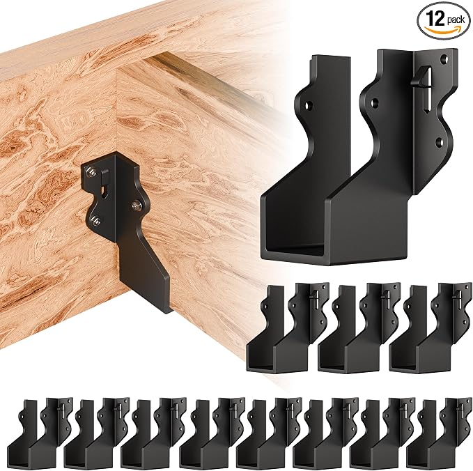 Black 2X4 Joist Hanger Heavy Duty 14 Gauge LU24 Black Face Mount Joist Hangers by Herbert-fty