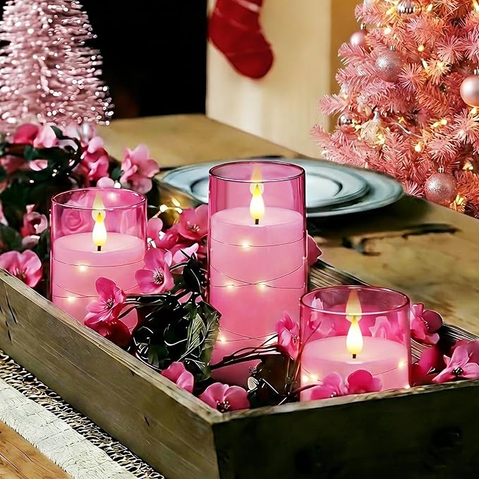 Homemory Flickering Flameless Candles, Christmas & Indoor Holiday Home Decor - Image 4