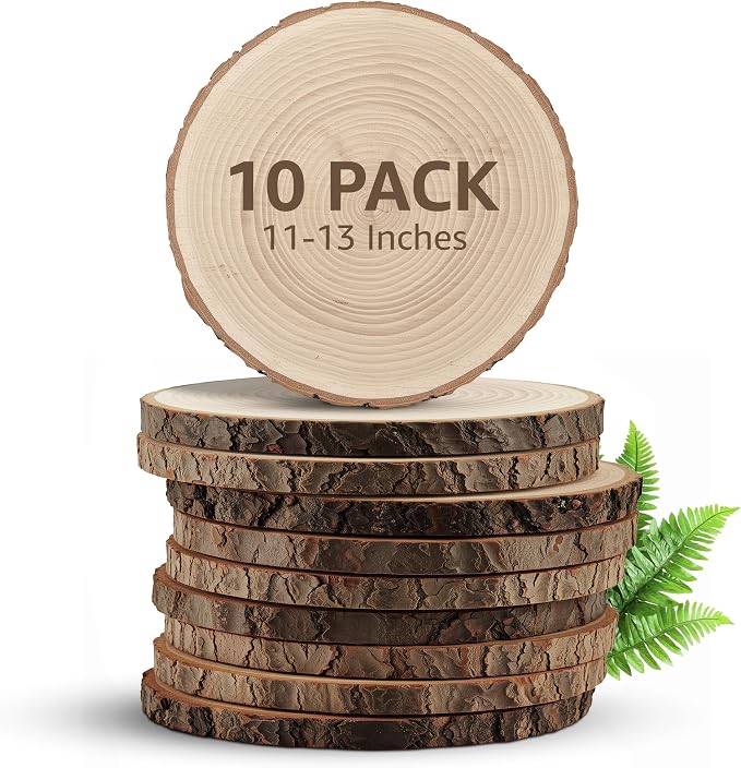 KARAVELLA Large Wood Slices for Centerpieces – Wood Centerpieces for Tables by KARAVELLA