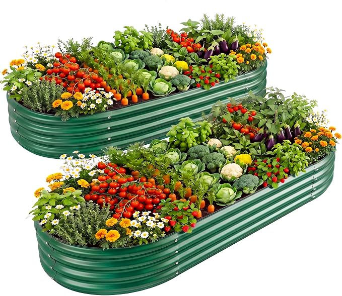 Land Guard 2 Pcs 6ft Metal Raised Garden Bed by LandGuard