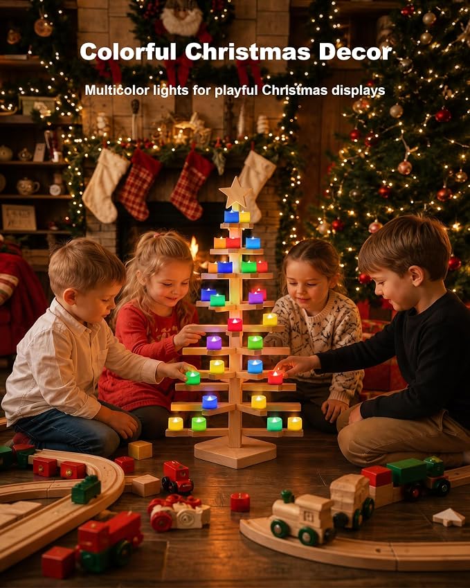 Homemory Multi Color Changing Tea Lights Battery Operated, 7-Color Changing LED - Image 6