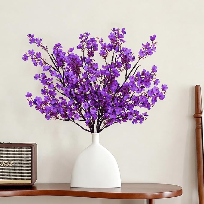 5 Pcs Fake Flowers, Real Touch Babys Breath Artificial Flowers, Full Baby - Image 4