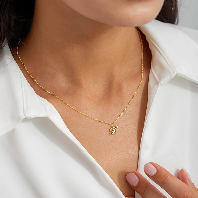 SilveristicJewelry Initial Necklace with Tiny Paw, 925 Sterling Silver Personalized Pet Lover Jewelry, Tiny Paw Print Charm Pendant, Dog Mom Gift, Cat Lover Necklace for Women