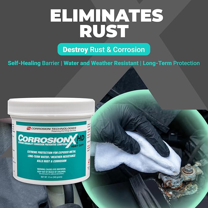 CorrosionX Heavy Duty Anti Rust, Dripless Self-Healing, 12oz Tub | Corrosion - Image 2
