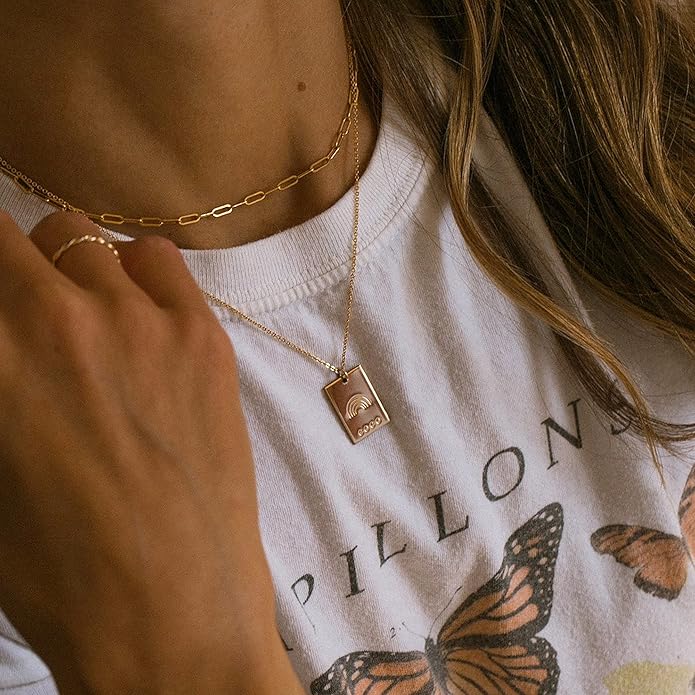 CHESKY 14k Gold Plated/Silver Plated Dainty Necklace for Women, Trendy Satellite Choker Necklace Thin Beaded Layered Choker Necklaces Discs Paperclip Chain Necklaces Womens Simple Jewelry