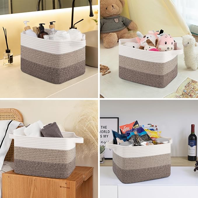 OIASKET Storage Baskets for Organizing, Woven Baskets for Shelves, Rectangle - Image 6